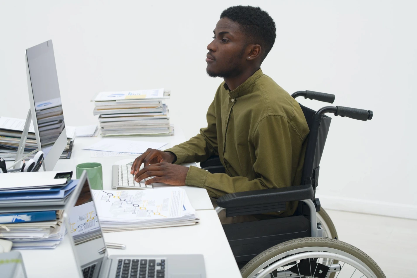 Person working in an inclusive workplace